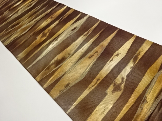 JAPANESE FUKURO OBI / WOVEN ABSTRACT STRIPE